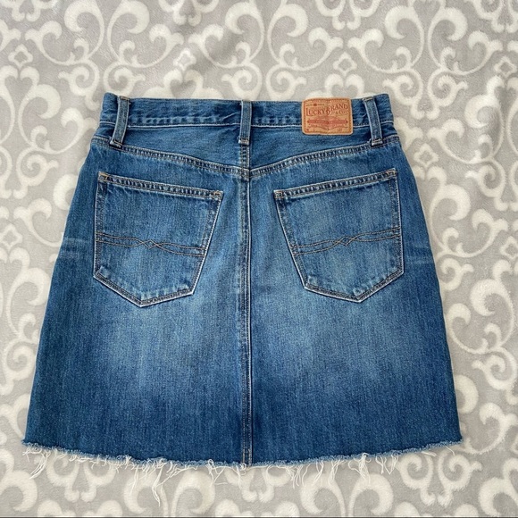 Lucky Brand Old Favorite Mini Jeans Skirt - Size 0/25 - Picture 5 of 11